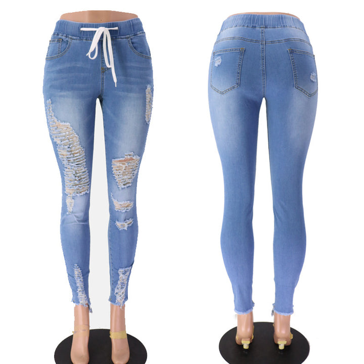 Fashion Stretch Ripped Skinny Hip Jeans