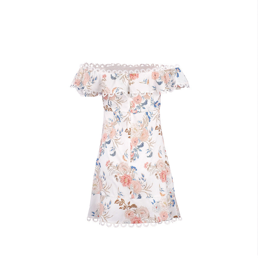 Floral print ruffle dress